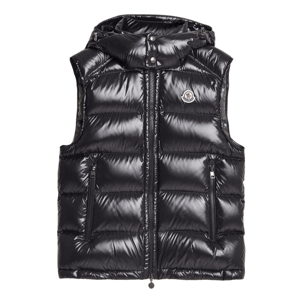 Moncler black puffer vest