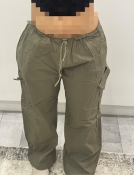 Khaki parachute pants