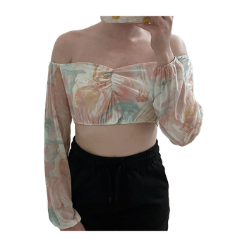 NLY One off-shoulder crop top – XS 