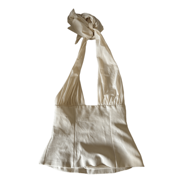 Hvid halterneck top