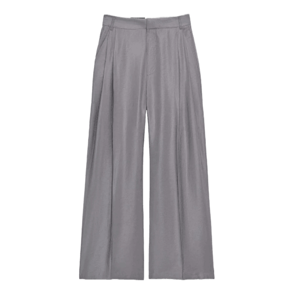 Grey wide leg trousers
