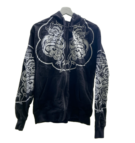 Black skull graphic hoodie