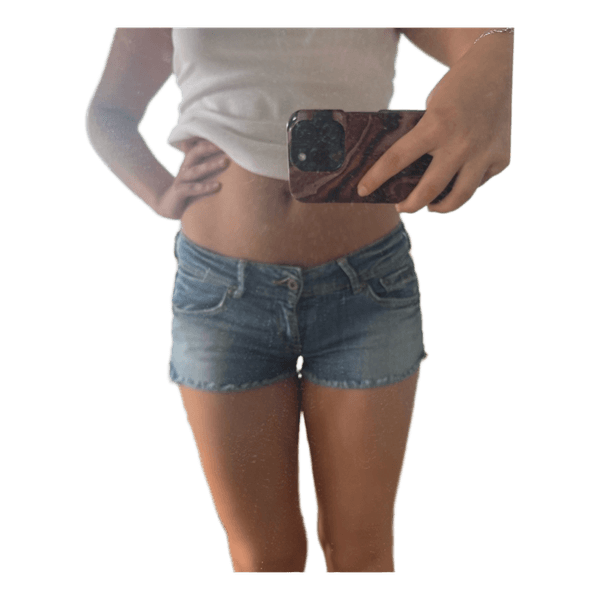Blue denim shorts