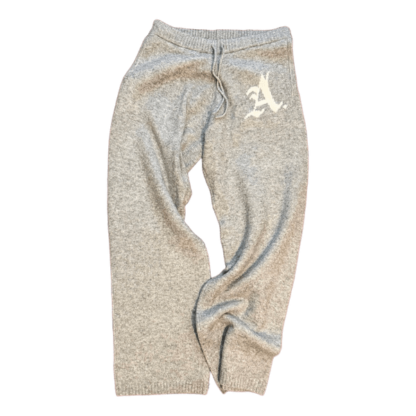 Grey knit joggers