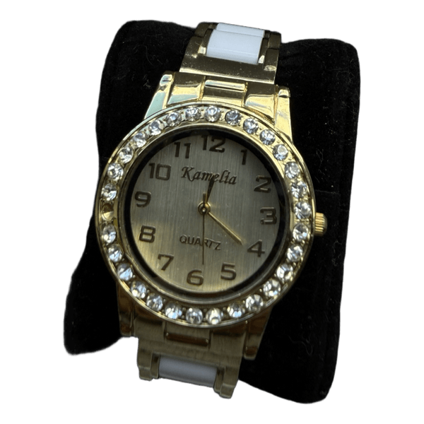 Dameur Guld – Vintage Ur – Quartz – Rhinsten