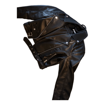 Black faux leather jacket