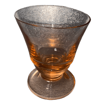 Rose tinted glass cup