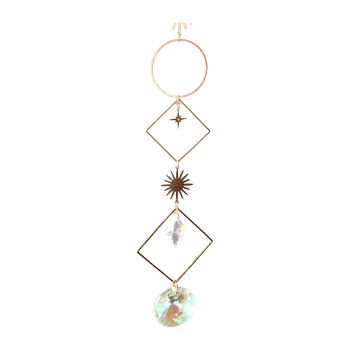 Prism suncatcher with crystals