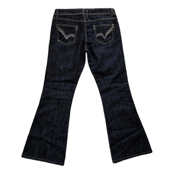 Dark blue flared jeans