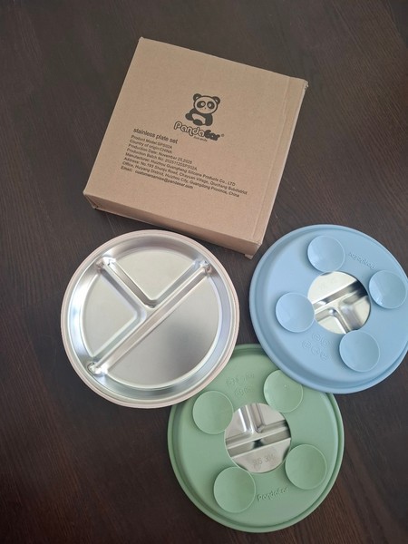 PandaEar stainless plate set