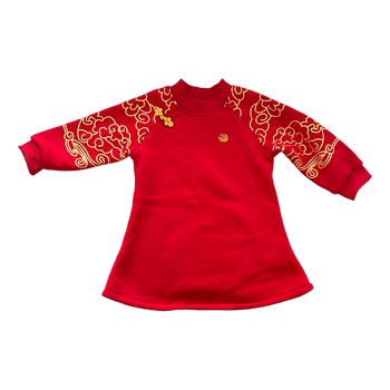 Girls Chinese new years Red fleece sweatshirt