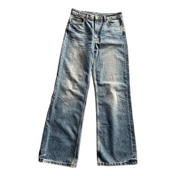 Blue wide leg jeans