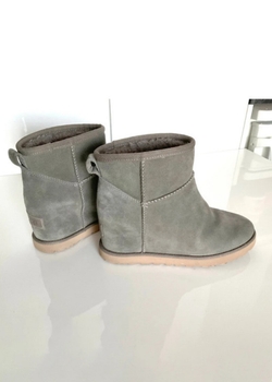 UGG Classic Femme Mini 37 hidden wedge boots in slate / khaki real leather