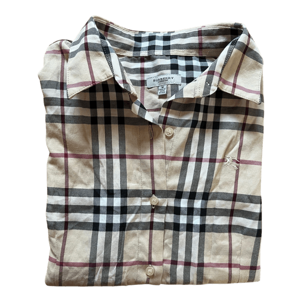 Burberry check long sleeve shirt