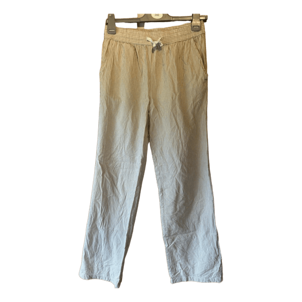 Beige stribede bukser