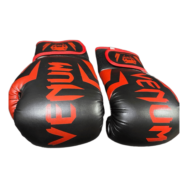 Venum boxing gloves, red and black
