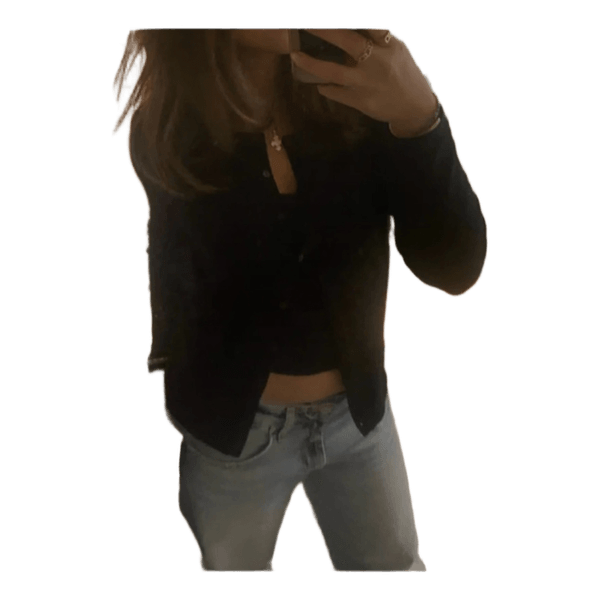 Sort cardigan med knapper