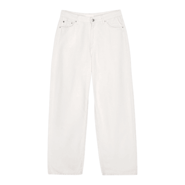 Hvide wide leg jeans NA-KD