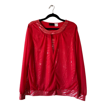 Red long sleeve top