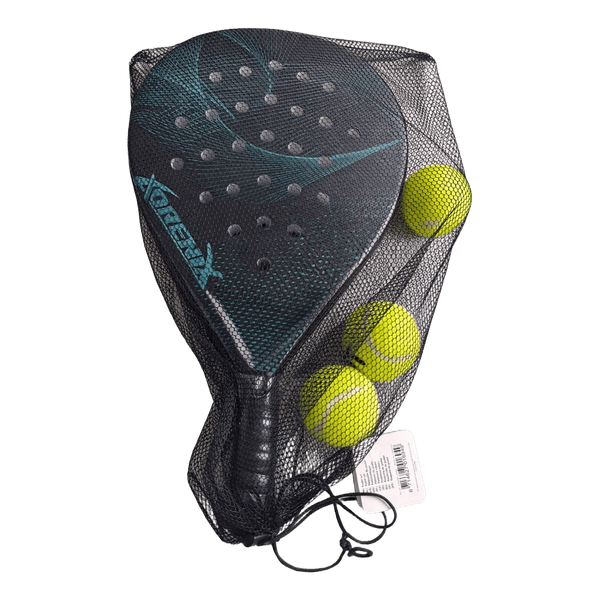 Padel racket and balls