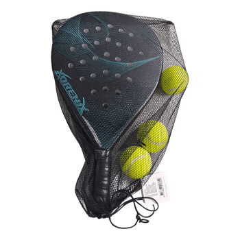 Padel racket and balls