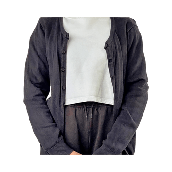 Musta neuletakki S/M – basic / casual / klassikko
