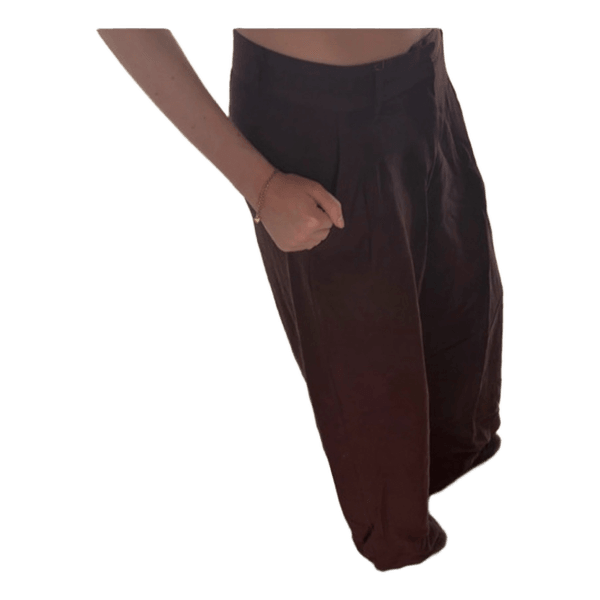 Brune wide-leg bukser