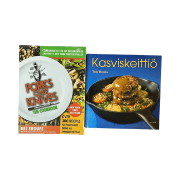 Kaksi kasviskeittokirjaa