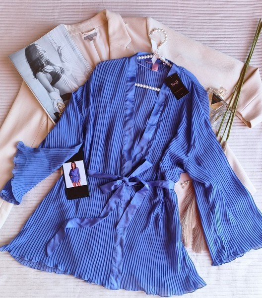 ✨ Hunkemöller robe – Kimono Chiffon Plissé ✨/M-L