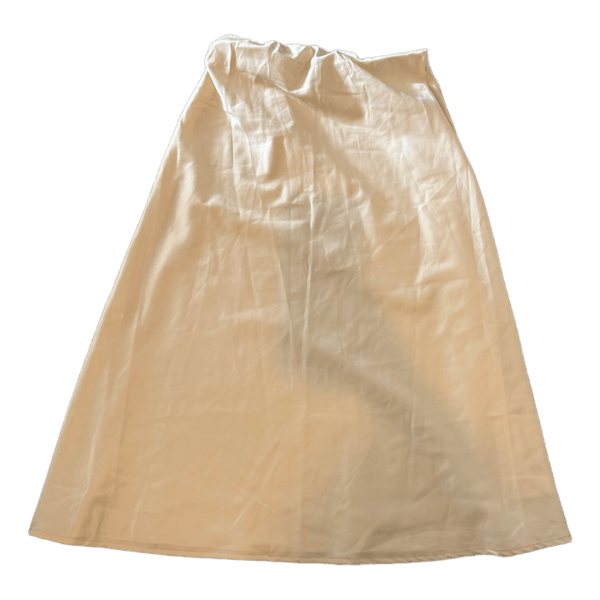 Beige midi nederdel