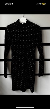 Black velvet mini dress