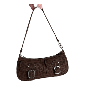 Brown leopard print handbag