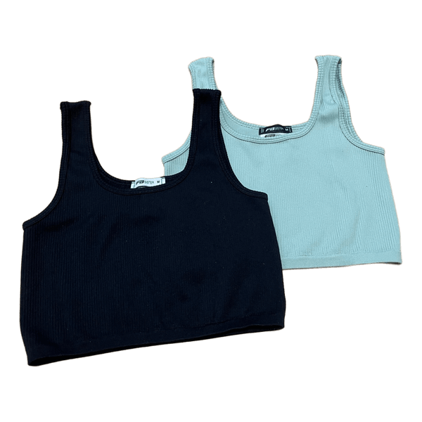 Ribbed crop tank tops