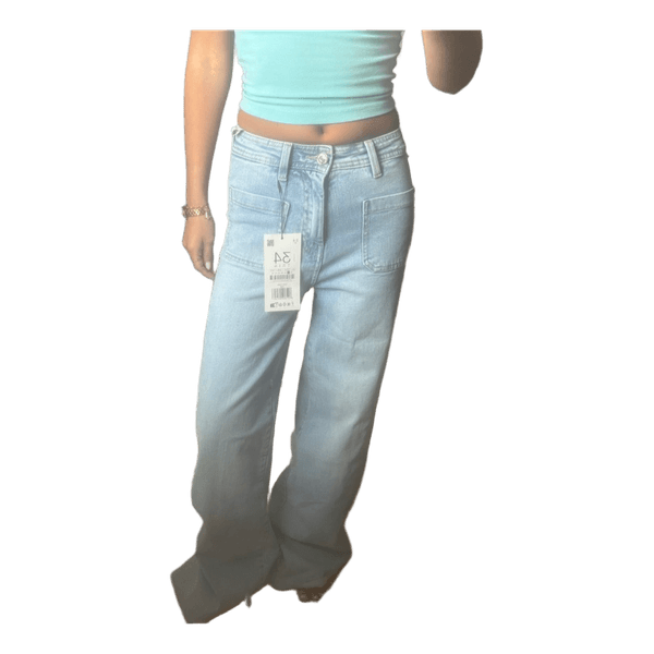 Lyseblå wide leg jeans