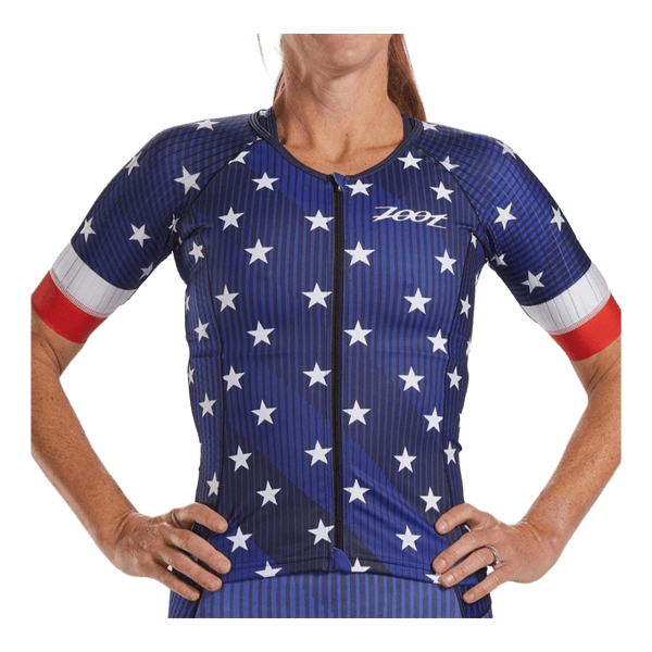 Zoot Sports USA Stars Triathlon Cycling Jersey L & Padded Shorts M Women's Set