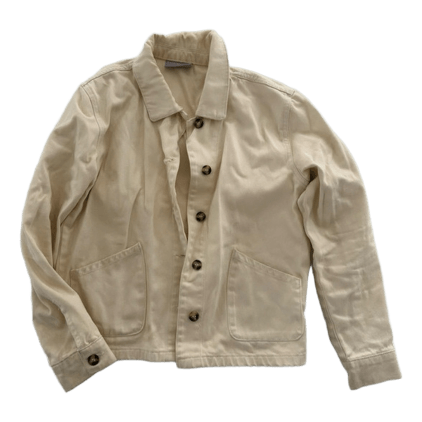 Beige denimjakke