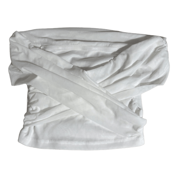 White strapless tube top