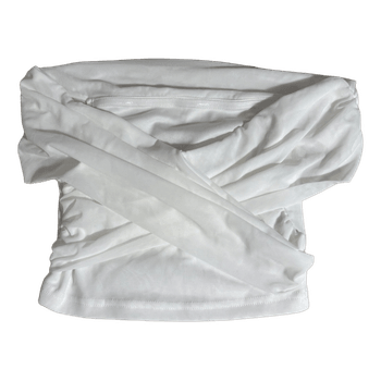 White strapless tube top