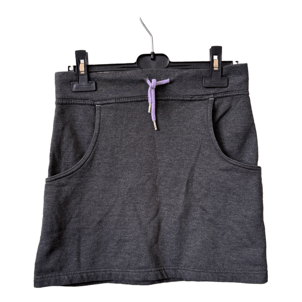 Grey jersey mini skirt