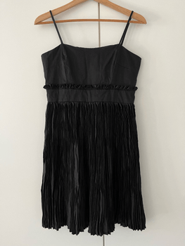 Pleated black dress