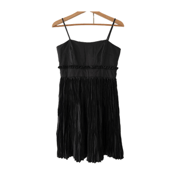 Pleated black dress