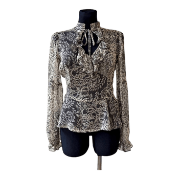 Lace ruffled blouse