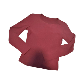 Burgundy long-sleeve top