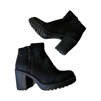 Black heeled ankle boots