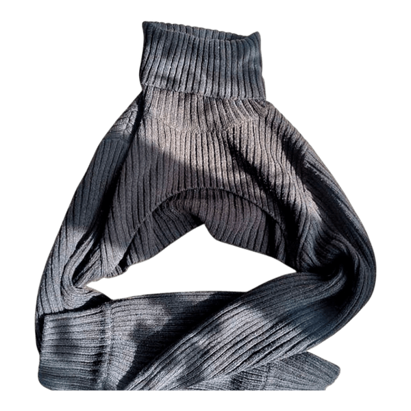 Black ribbed shrug