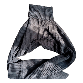 Black ribbed shrug