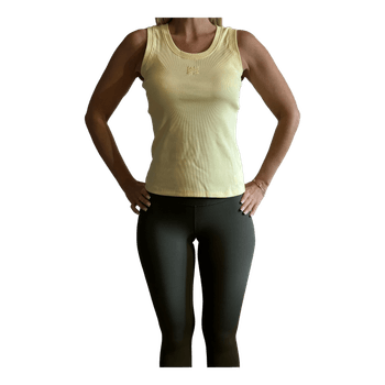 Yellow rib knit tank top LOEWIE