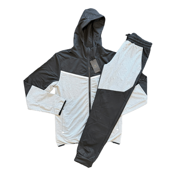 Grey and black tracksuit set