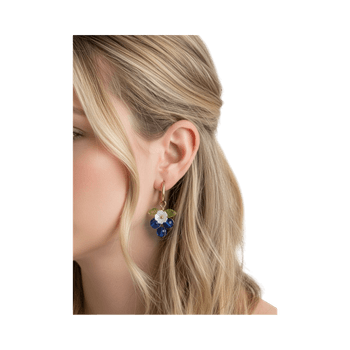 Siniset kukka-korvakorut