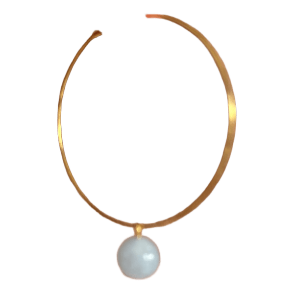 Gold hoop earrings with charm